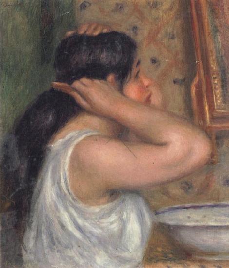 The Toilette Woman Combing Her Hair, Pierre Renoir